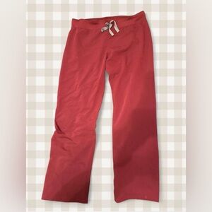 Figs Burgundy straight leg scrub bottoms